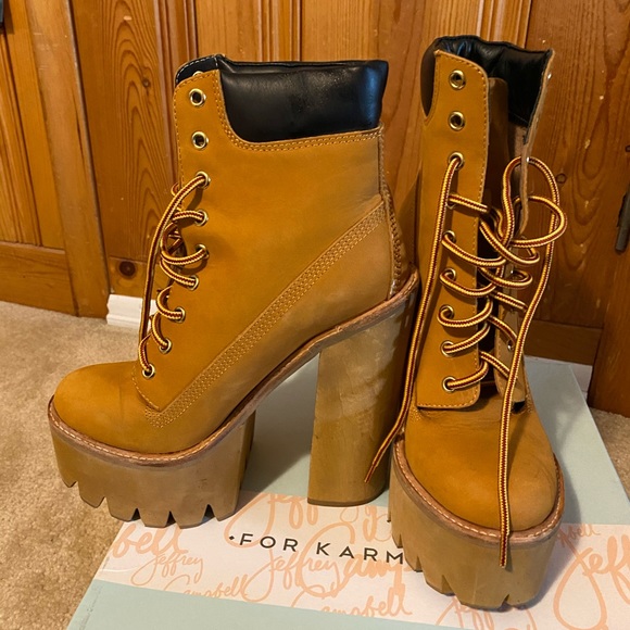 Jeffrey Campbell HBIC Wheat platform Boot - Picture 3 of 10
